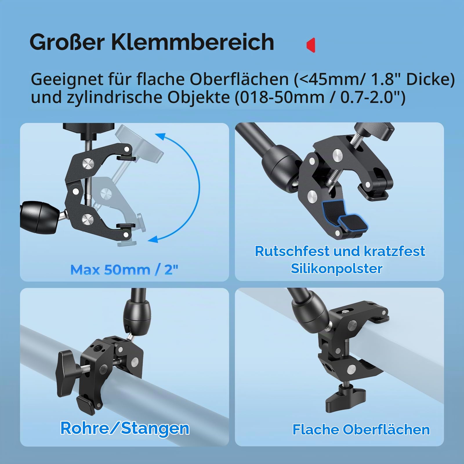 smallrig-5624-magic-arm-22-mit-klemme-und-handyhalterung image 4