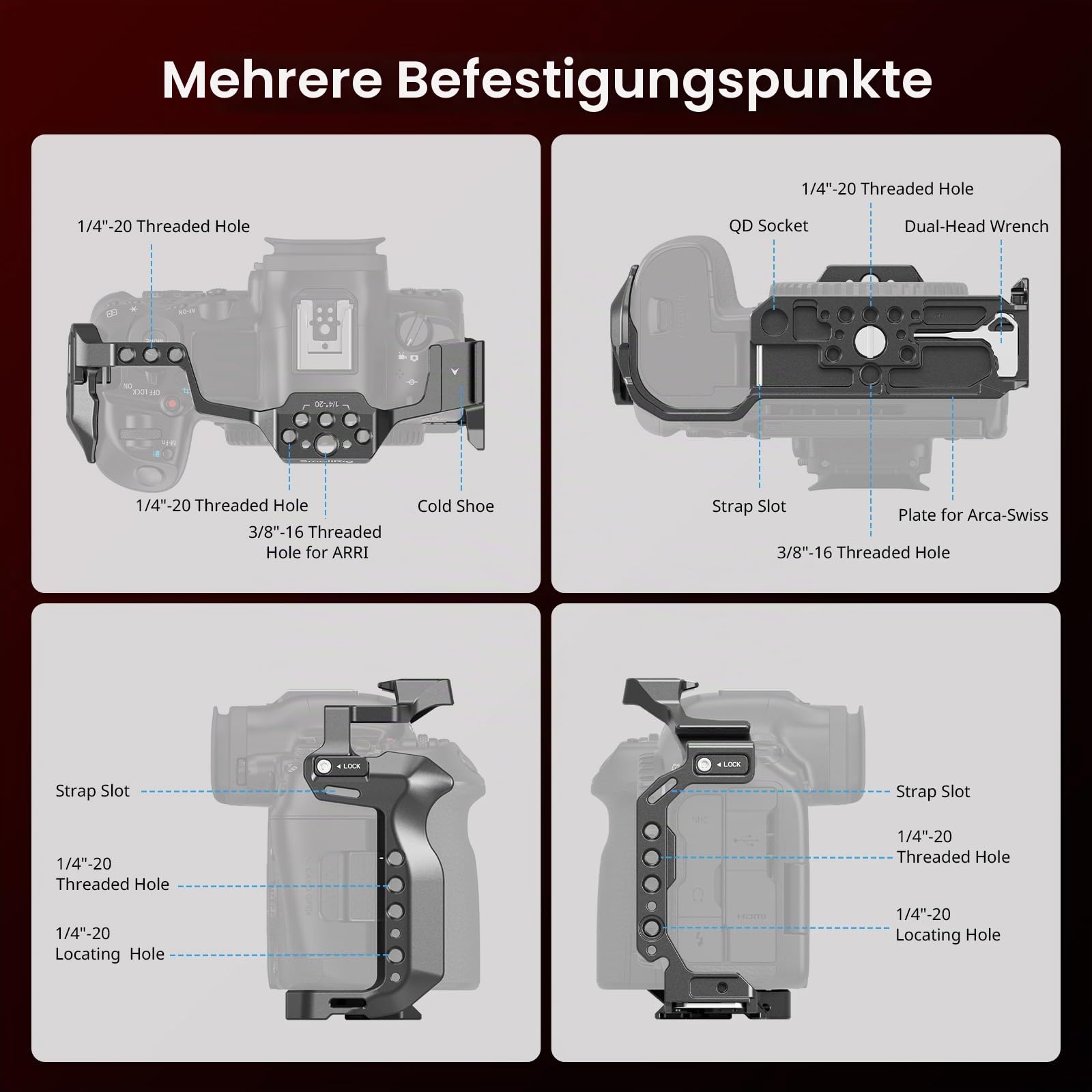 smallrig-4978b-kamera-cage-f-r-canon-eos-r5-mark-ii-mit-arca-swiss image 4