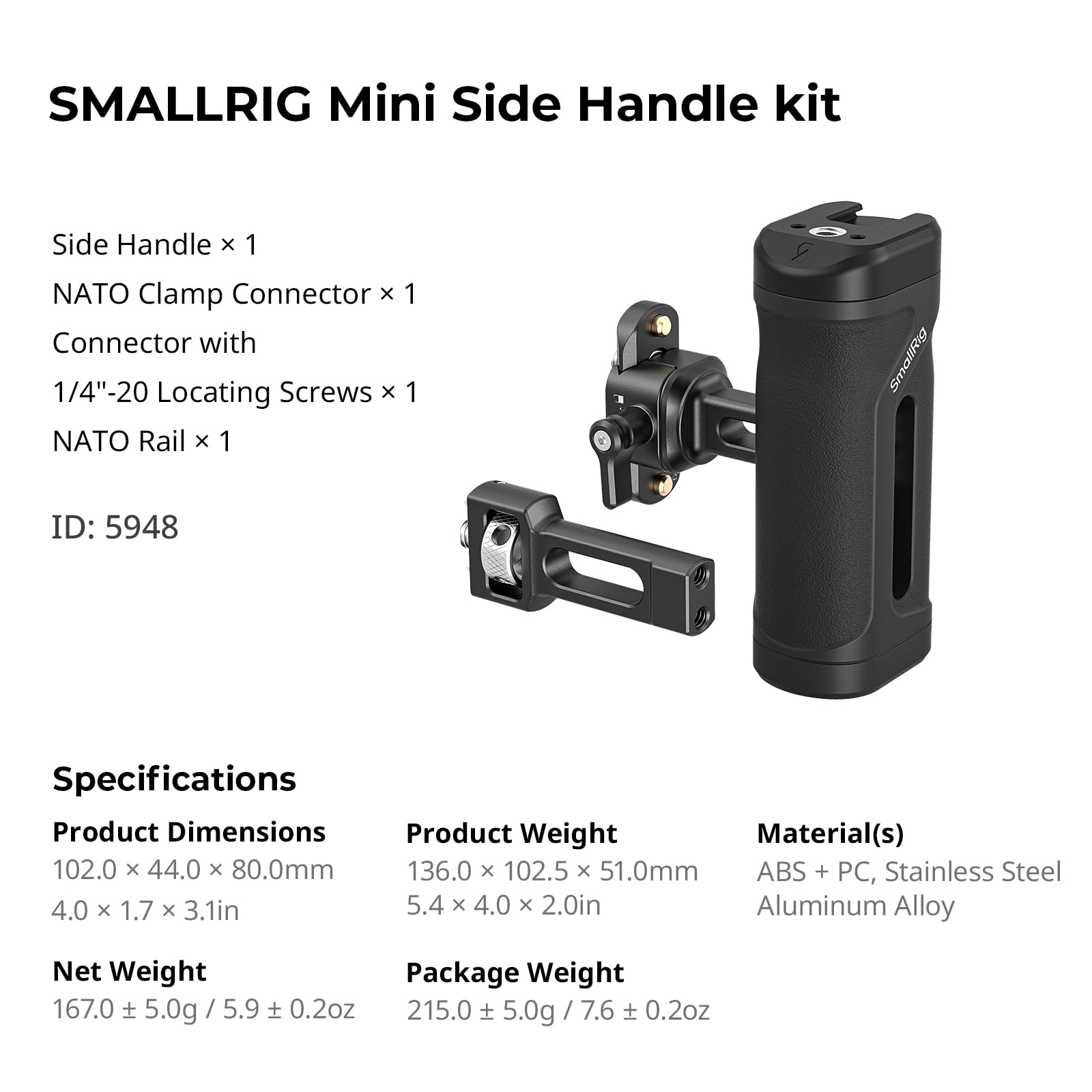 smallrig-5948-mini-seitengriff-mit-nato-schiene-und-1-4-20-befestigung image 7