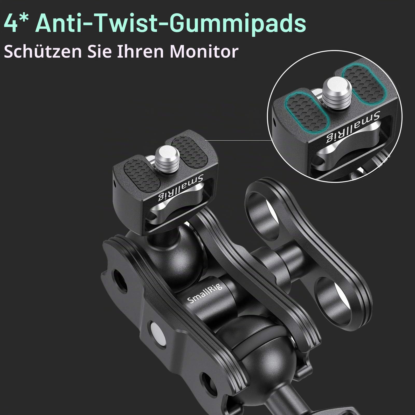 smallrig-2070b-gelenkarm-mit-doppel-kugelkopf-1-4-360-monitor-arm-bis-1-5-kg image 3