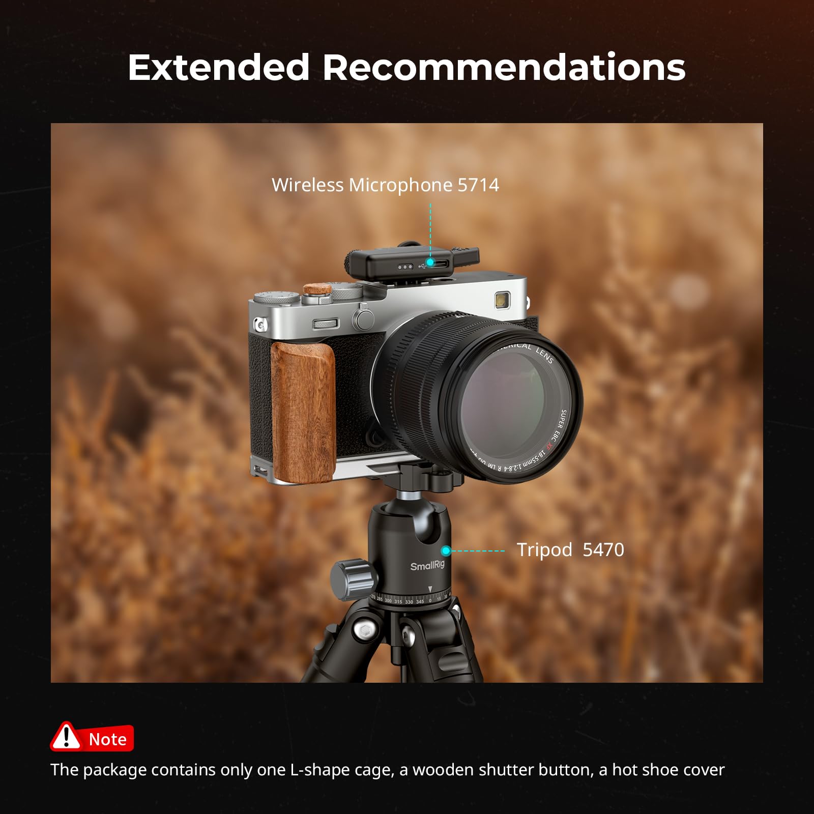 smallrig-hawklock-series-l-griff-5984-palisander-f-r-fujifilm-x-e5-silber image 8