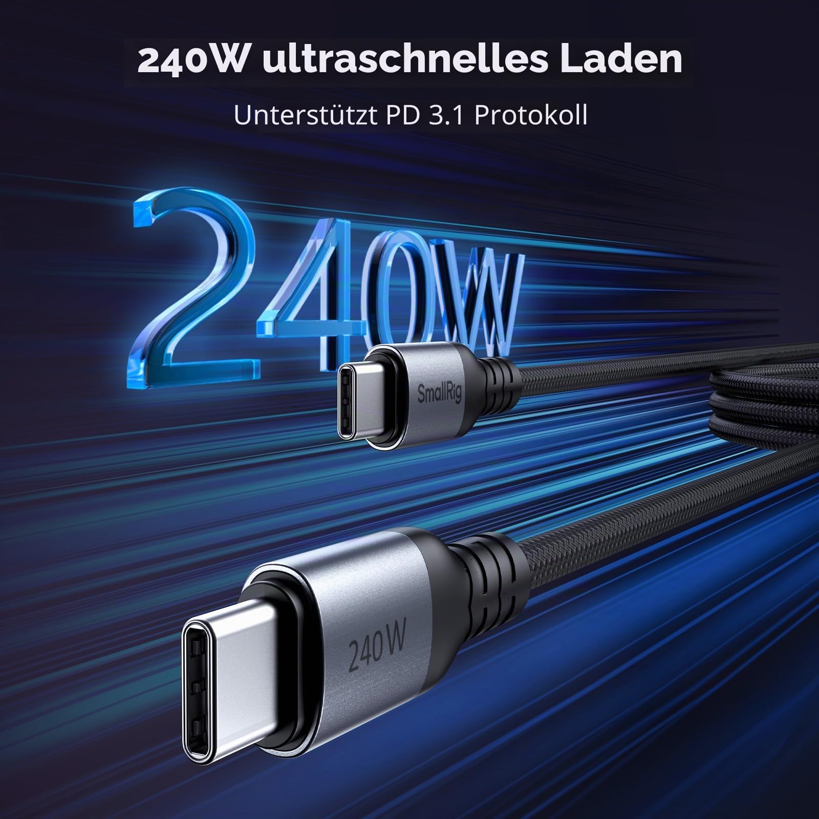 smallrig-4908-usb-c-auf-usb-c-kabel-240w-pd-3-1-1-m-geflochten image 2
