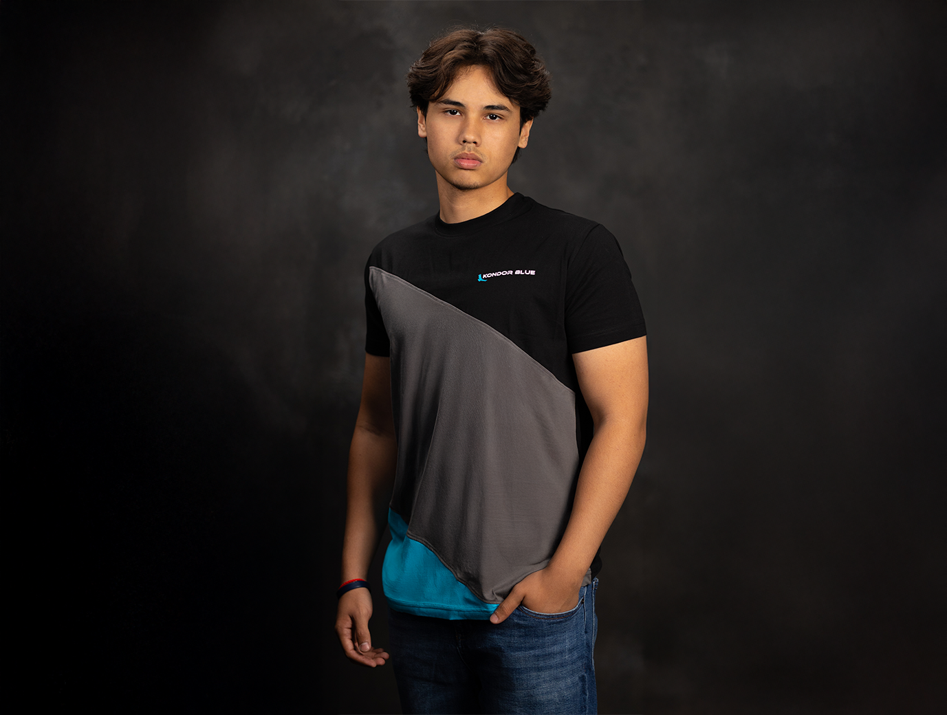 kondor-blue-tri-color-t-shirt-baumwollmix image 2