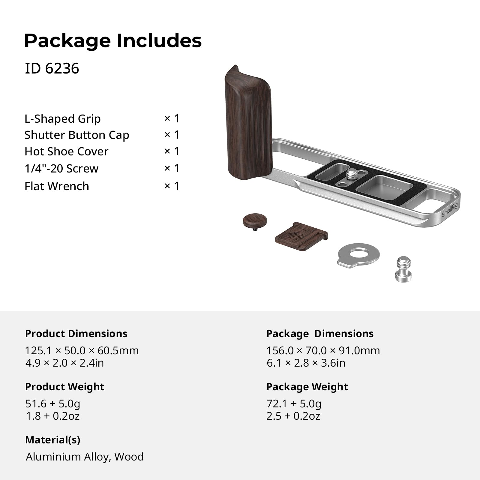 smallrig-6236-ebenholz-l-griff-silber-f-r-fujifilm-x-e5-arca-swiss image 8