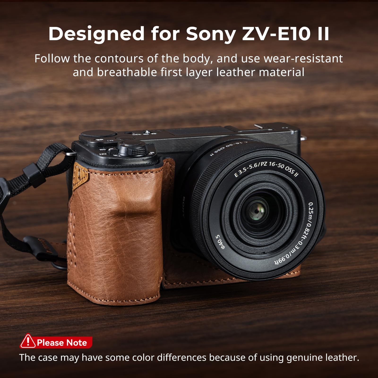 smallrig-4889-kamera-ledertasche-braun-mit-handschlaufe-f-r-sony-zv-e10-ii image 2