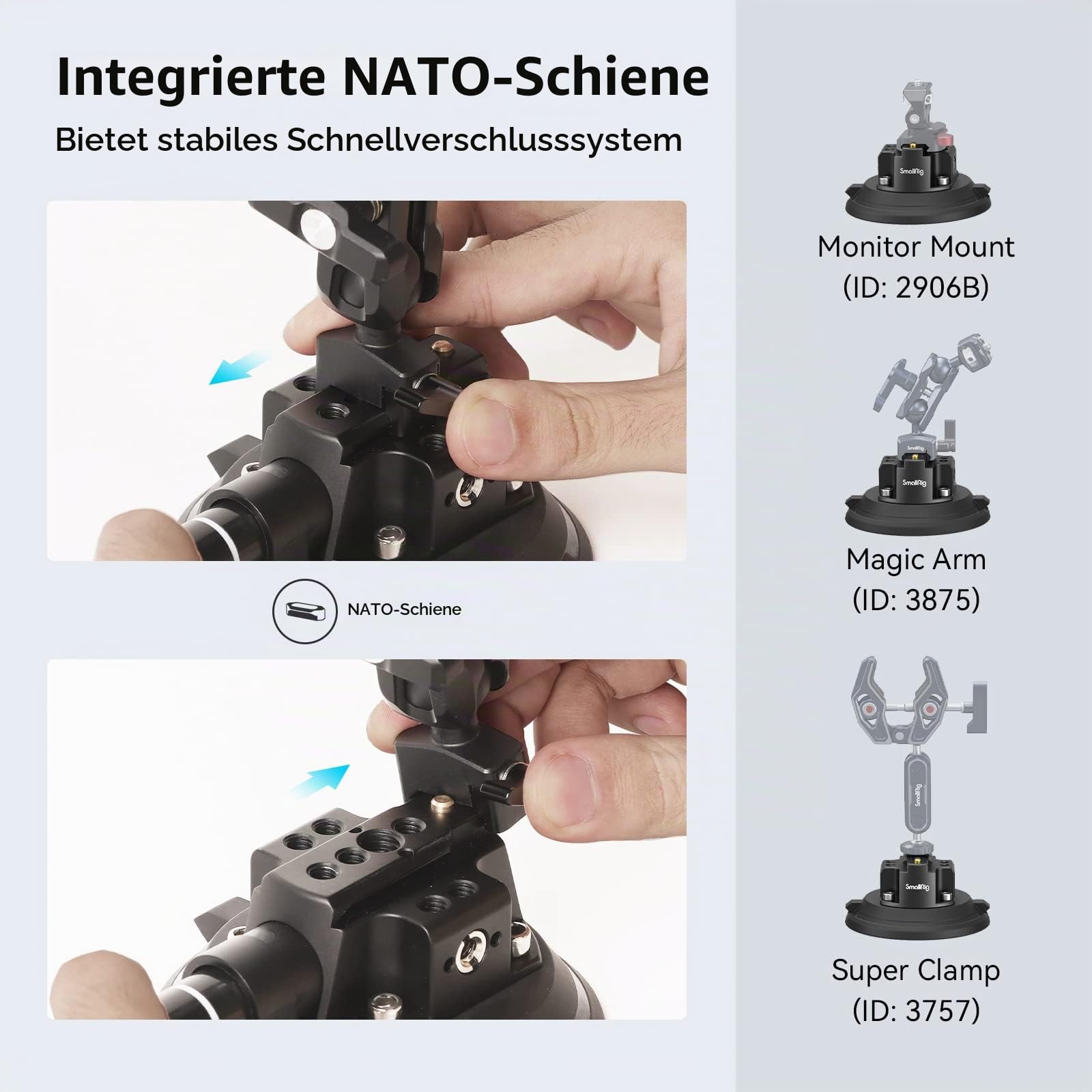 smallrig-4122c-4-zoll-saugnapf-kamerahalterung-bis-2-kg-f-r-auto image 2