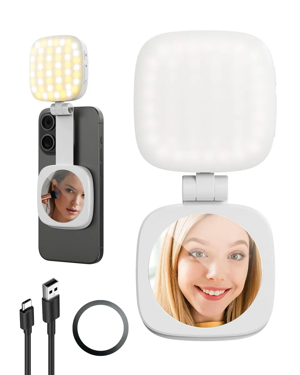 smallrig-4933-vibe-p48-led-video-selfie-licht-magnetisch-f-r-magsafe-mit-spiegel image 1