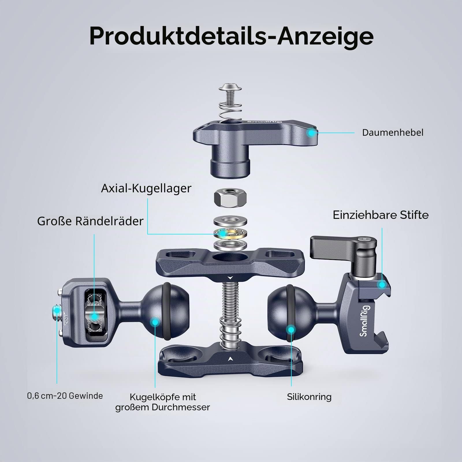 smallrig-3875-magic-arm-mit-nato-klemme-und-1-4-20-schraube-gelenkarm-f-r-monito image 4