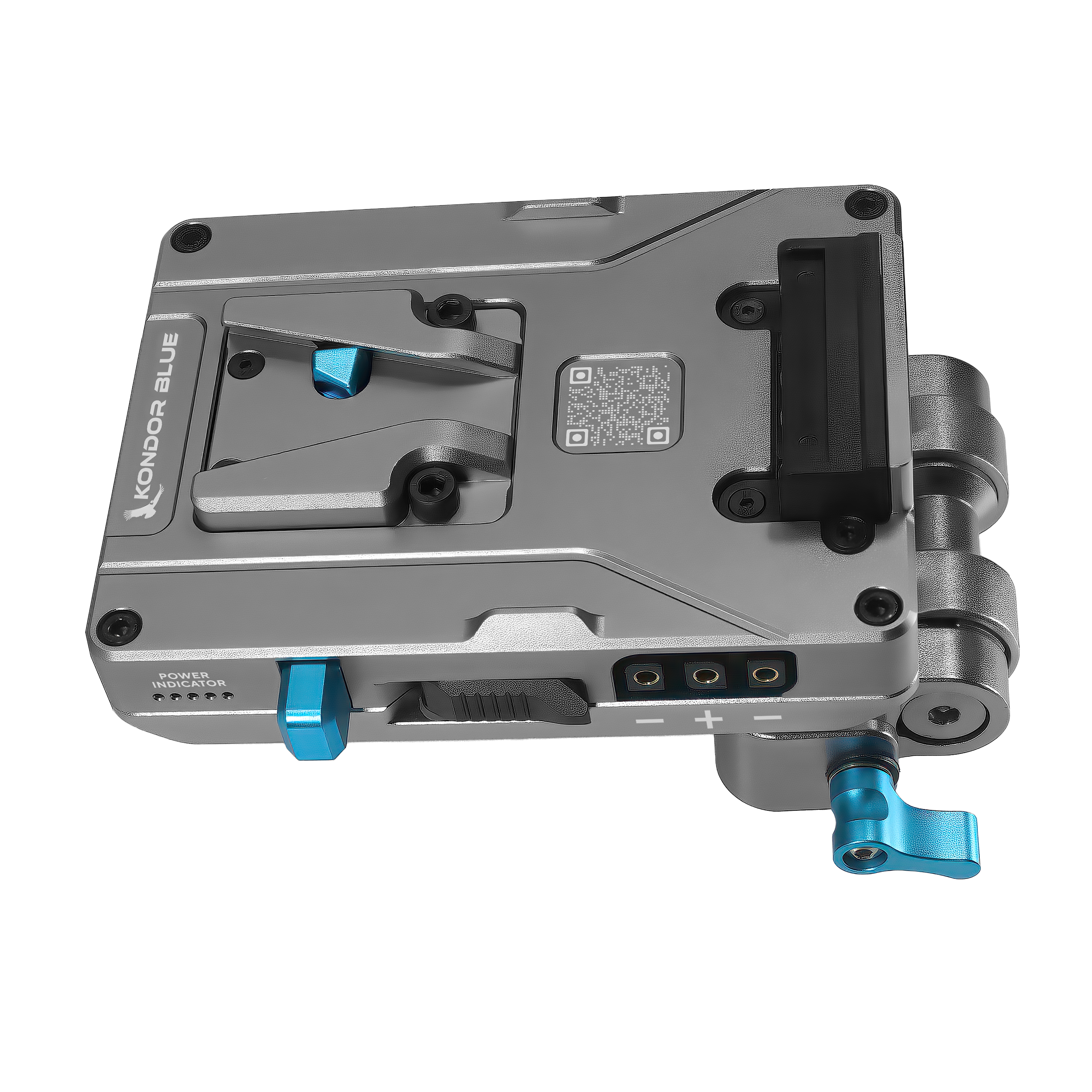kondor-blue-v-mount-pro-battery-plate-mit-swiveling-rod-block image 2