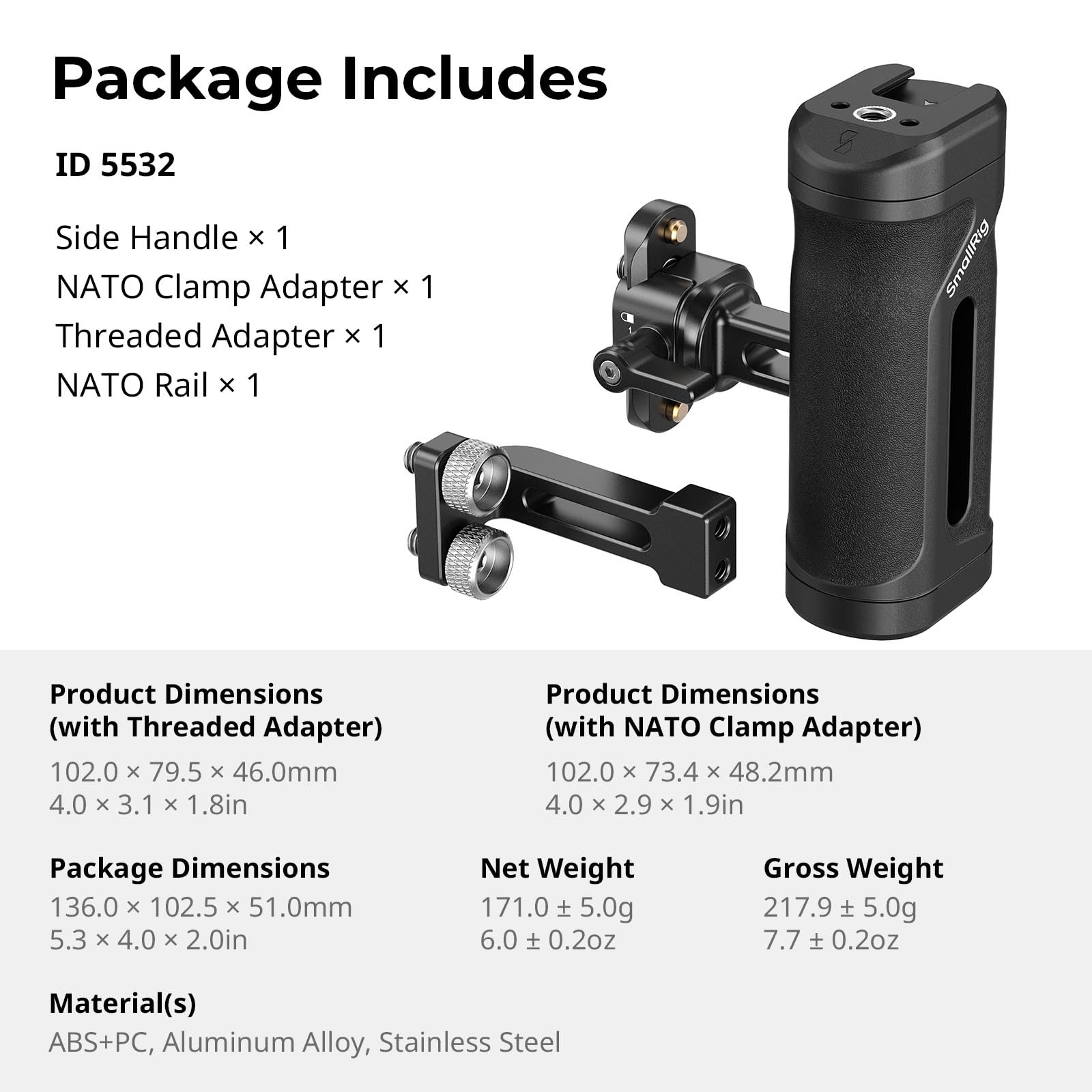 smallrig-mini-side-handle-5532-mit-nato-clamp-leichter-kameragriff-bis-10-kg image 7