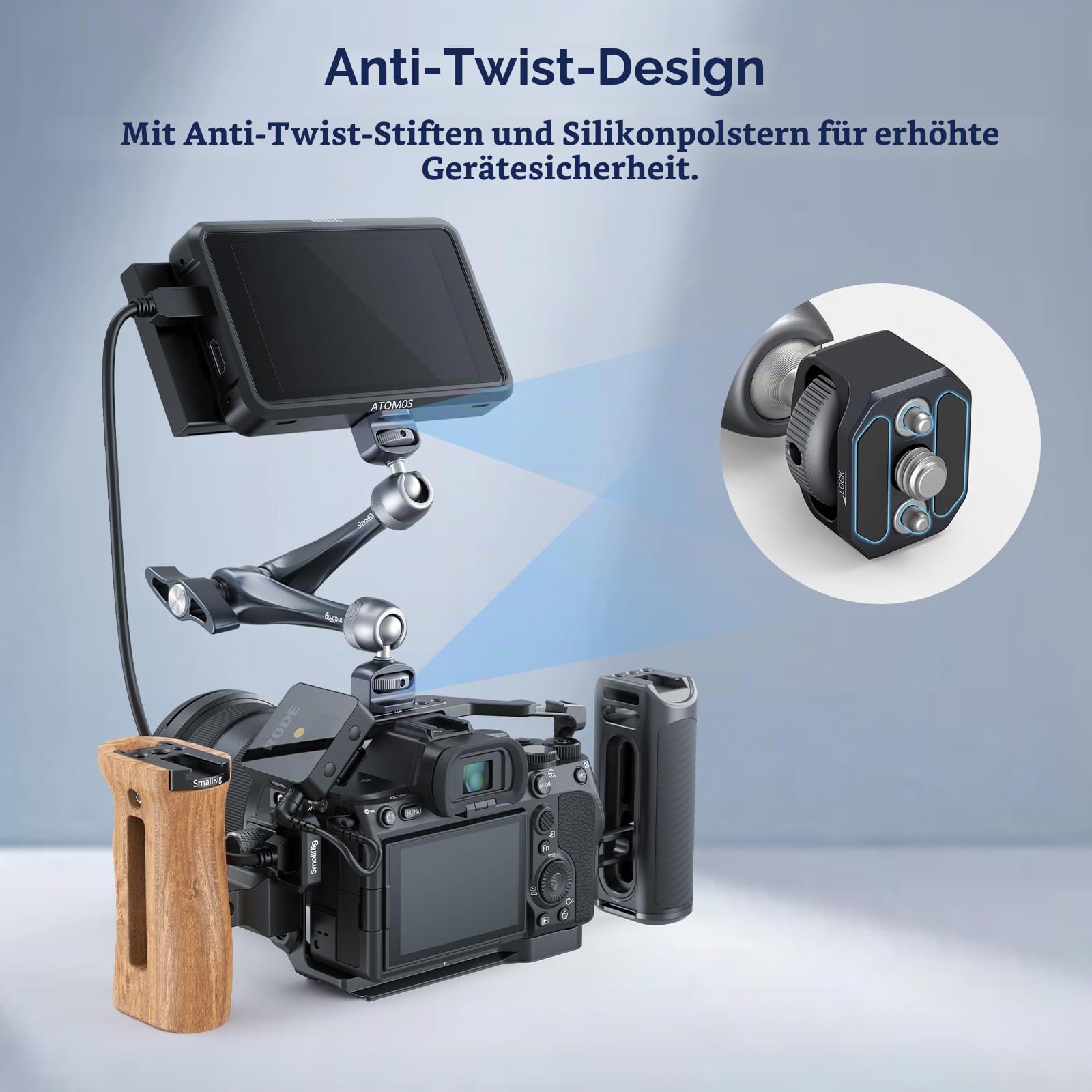 smallrig-4900-11-rosette-magic-arm-kamera-monitorhalterung-mit-1-4-20-und-3-8-16 image 2