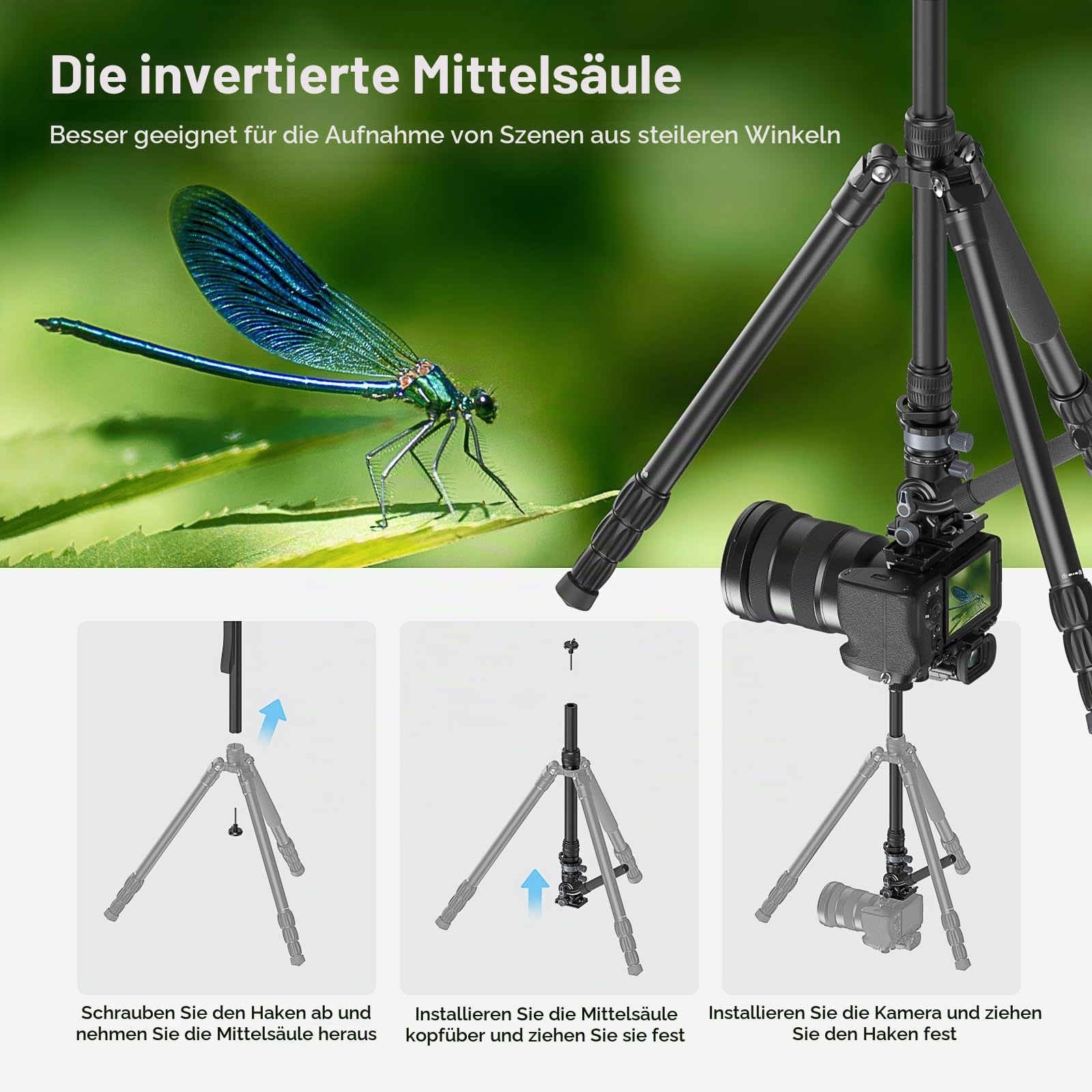 smallrig-freeblazer-ct190-4319-72-zoll-video-stativ-mit-fluidkopf-und-einbeinsta image 8
