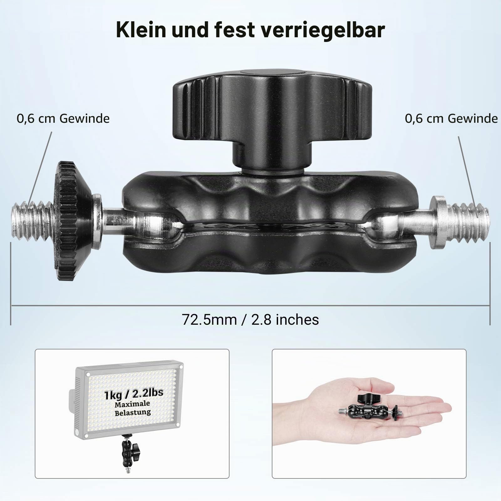 smallrig-2157-magic-arm-klein-mit-kugelkopf-1-4-zoll image 2