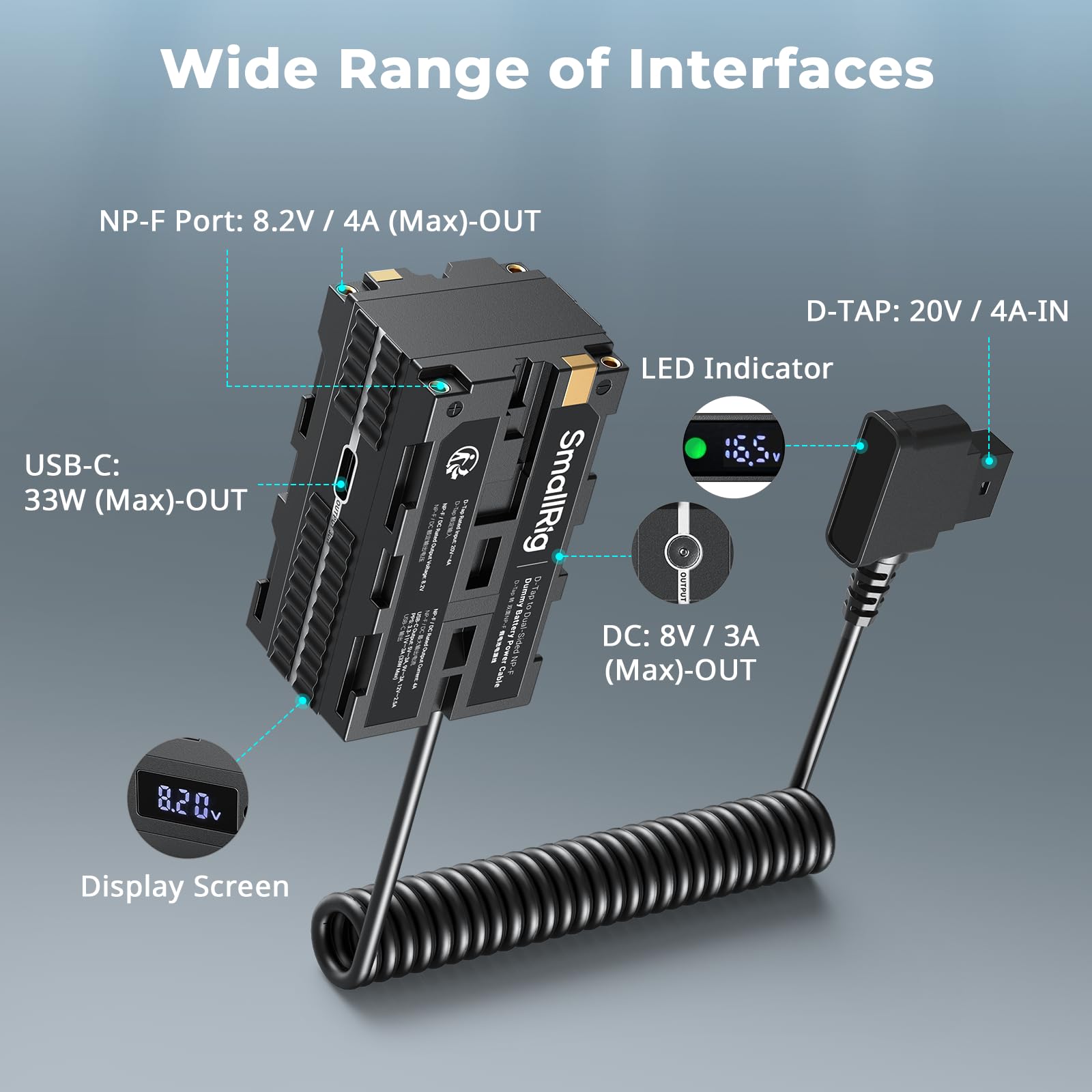 smallrig-d-tap-auf-dual-np-f-dummy-akku-4884-mit-usb-c-dc-led-anzeige image 2