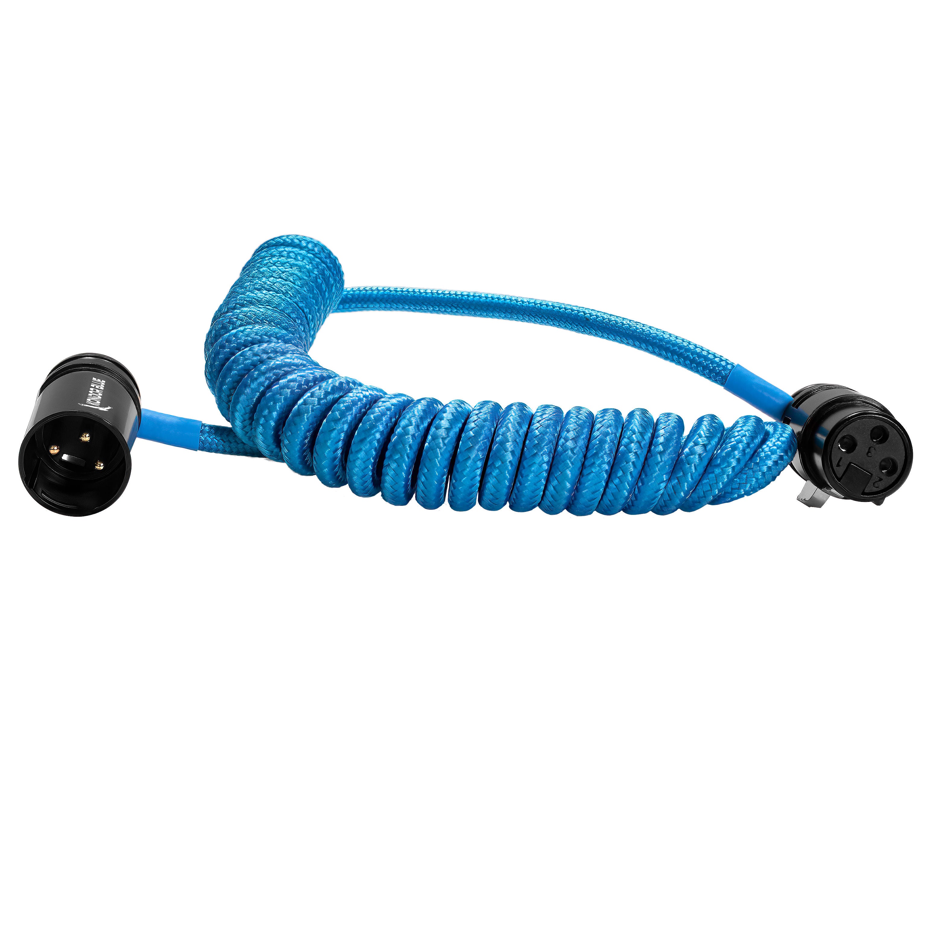 kondor-blue-12-24-zoll-coiled-low-profile-right-angle-xlr-kabel image 2