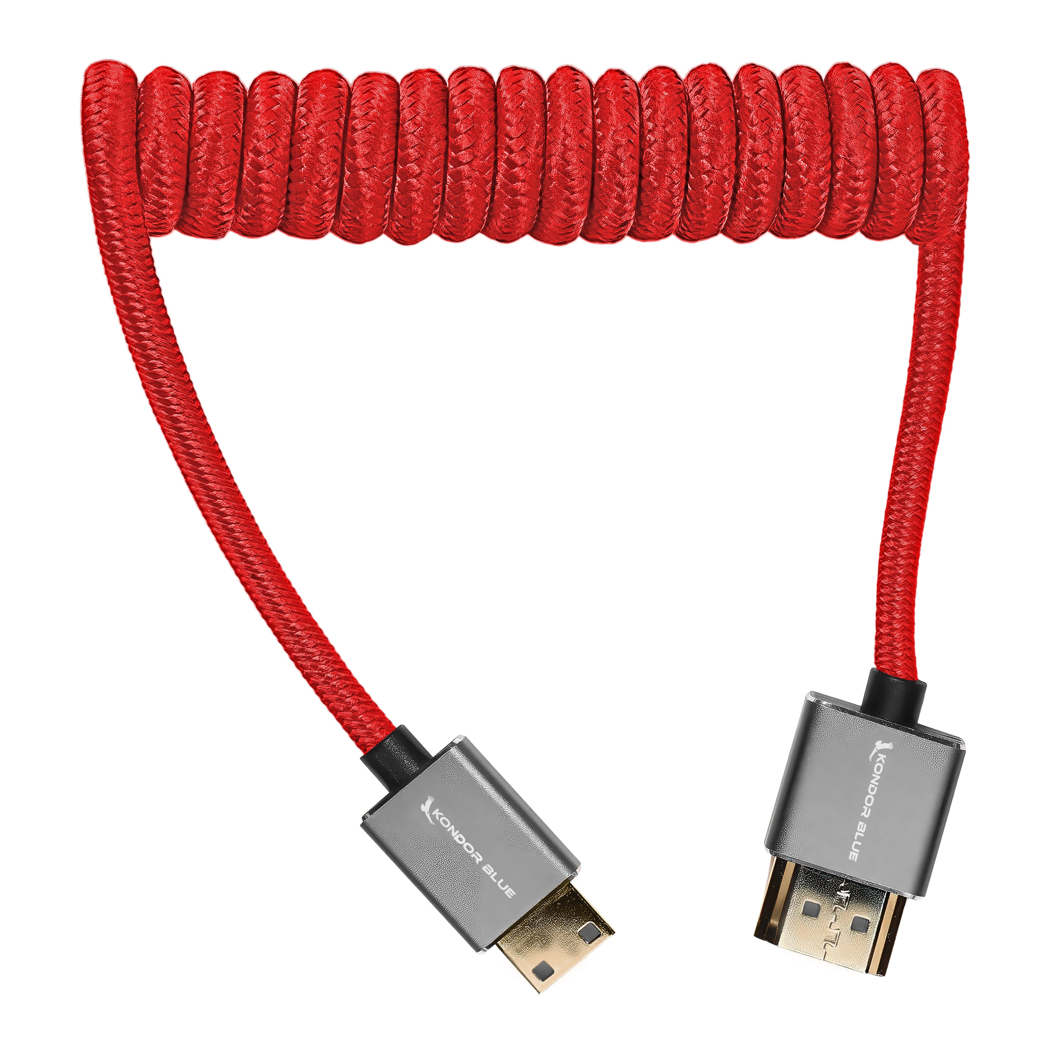 kondor-blue-mini-hdmi-auf-hdmi-kabel-12-24-spiralkabel-geflochten image 8