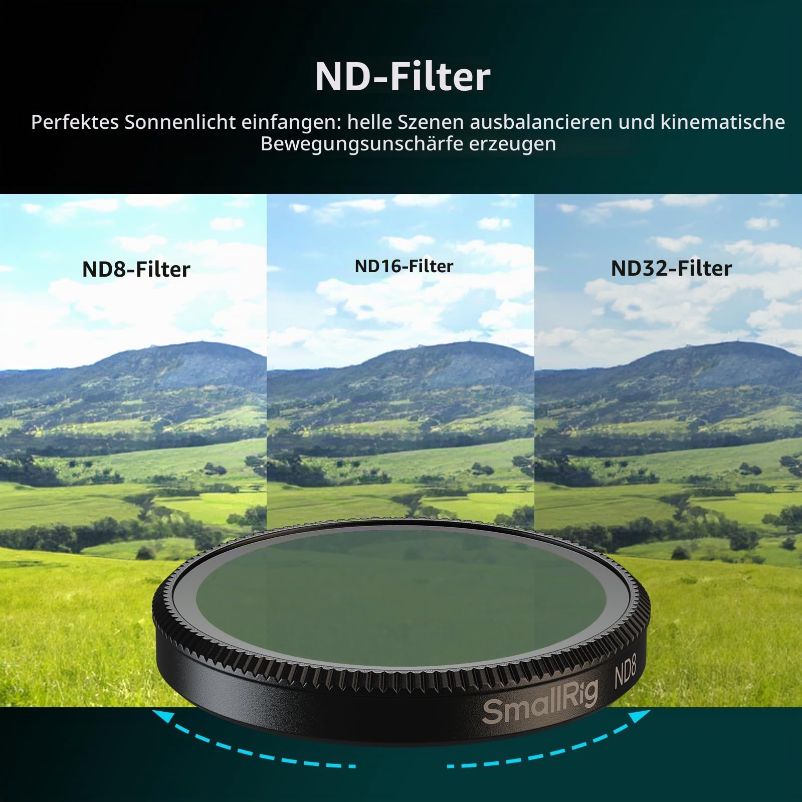 smallrig-5967-filter-kit-f-r-dji-osmo-action-6-6-teilig-nd-cpl-uv-black-mist image 5