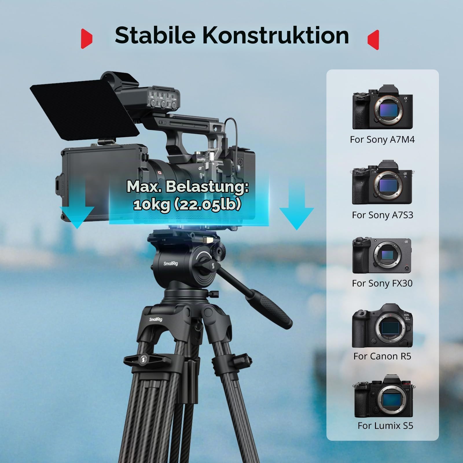 smallrig-5443-freespeed-videostativ-carbon-186cm-fluidkopf-75mm-bowl-10-kg-tragk image 3