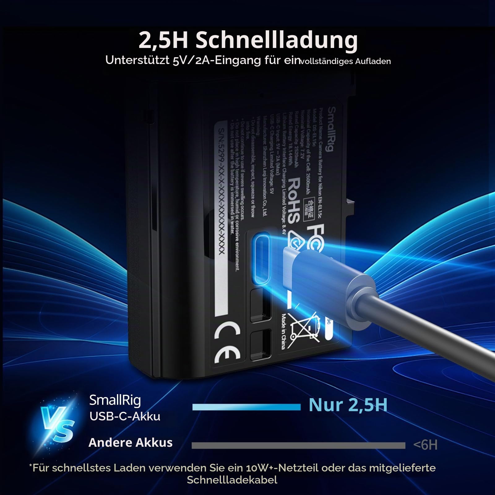 smallrig-5299-en-el15c-kamera-akku-2520mah-usb-c-f-r-nikon image 3