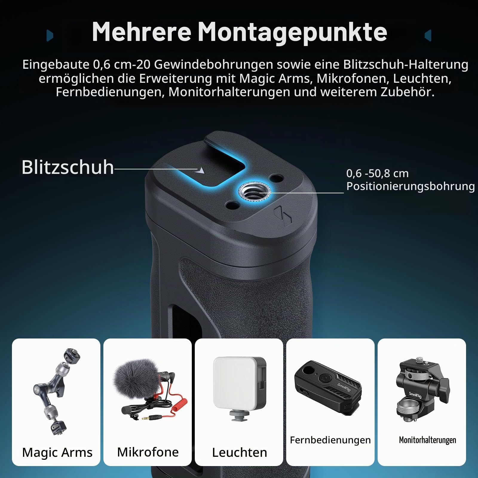 smallrig-mini-side-handle-5532-mit-nato-clamp-leichter-kameragriff-bis-10-kg image 6