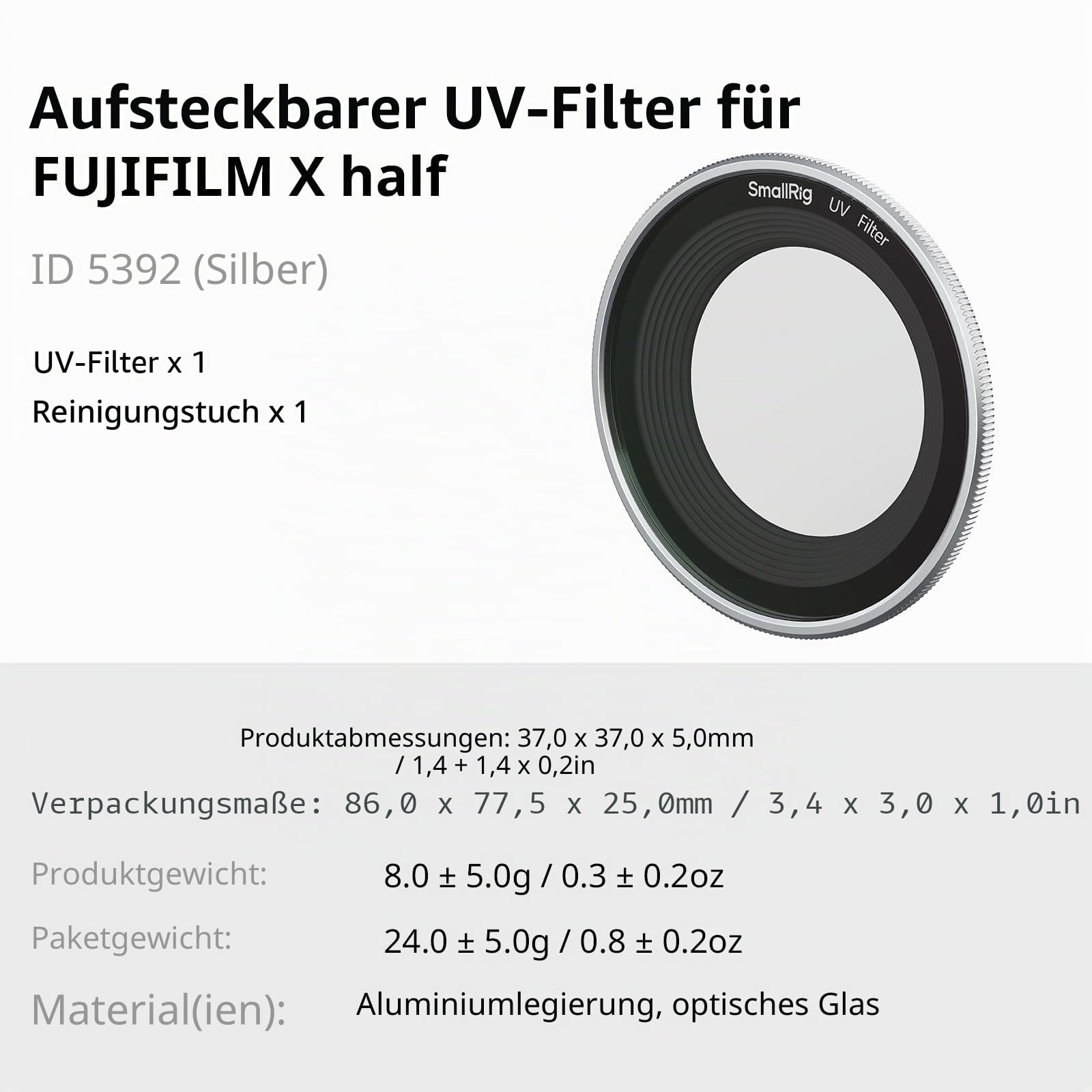 smallrig-5392-magnetischer-uv-filter-silber-f-r-fujifilm-x-half image 8