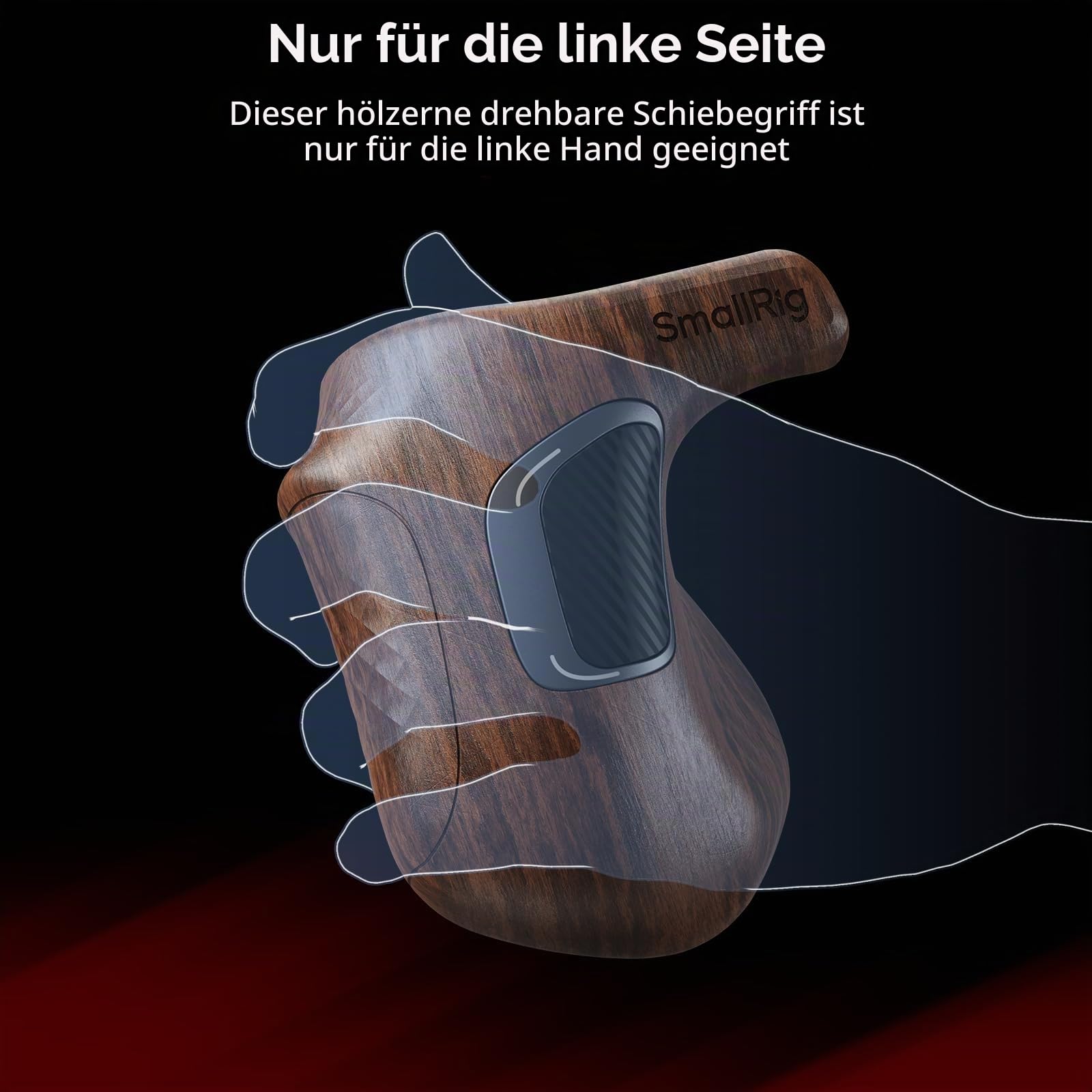 smallrig-5161-drehbarer-holzgriff-links-mit-nato-klemme image 2