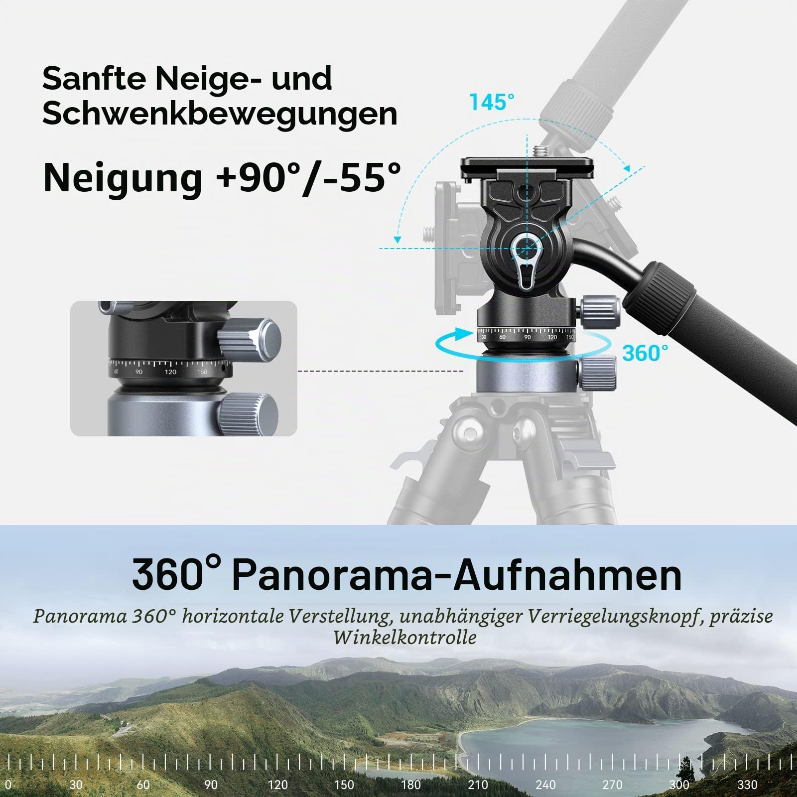 smallrig-ch20-fluid-videokopf-4170b-mit-nivellierbasis-und-arca-swiss-platte-4-k image 6