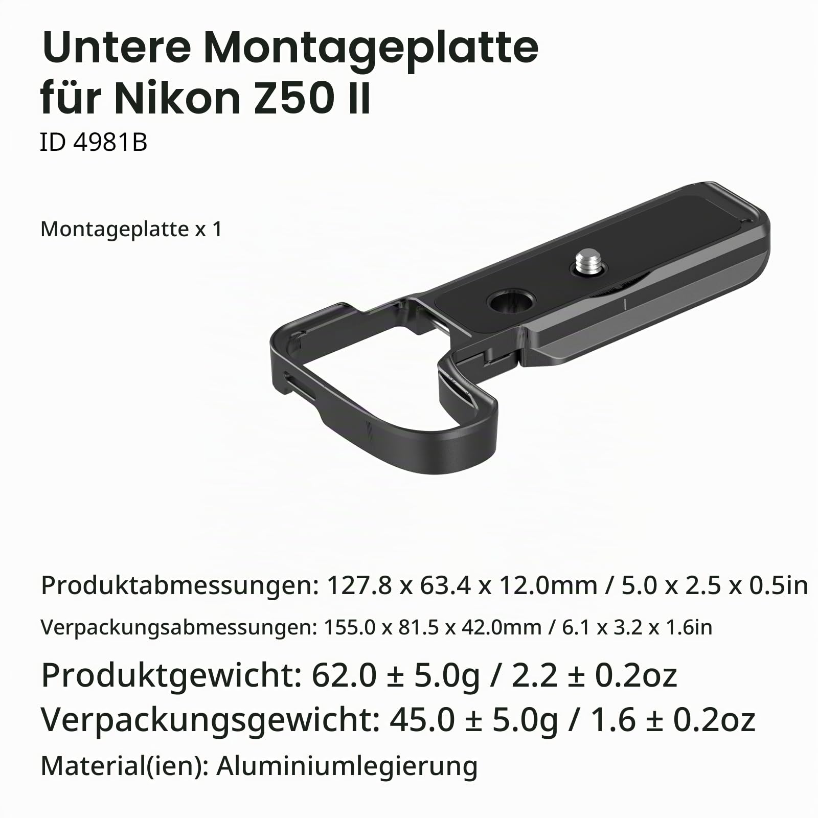 smallrig-4981b-grundplatte-aluminium-f-r-nikon-z50-ii-mit-arca image 8