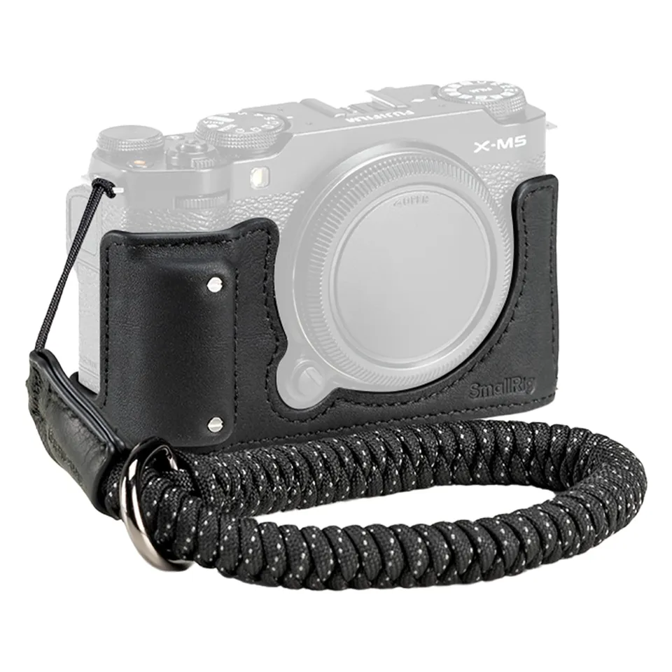 smallrig-4879-x-m5-leder-halbtasche-set-f-r-fujifilm-x-m5-echtleder-schwarz-mit- image 1