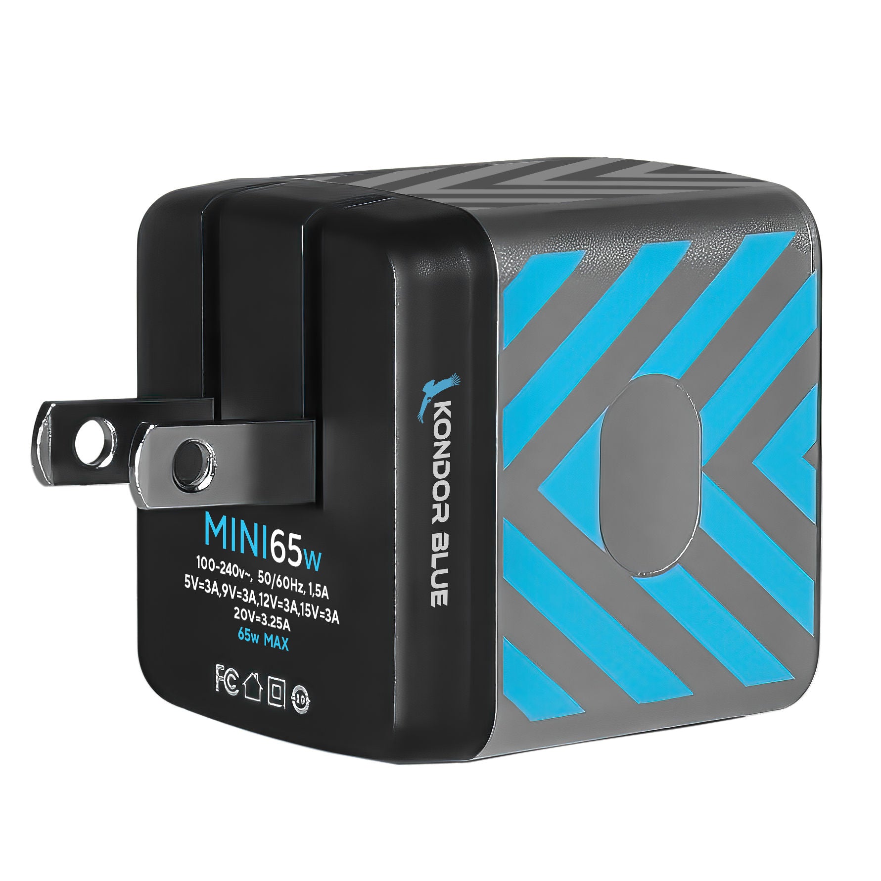 kondor-blue-usb-c-pd-65w-gan-ii-wall-charger-brick-schnellladeger-t image 3