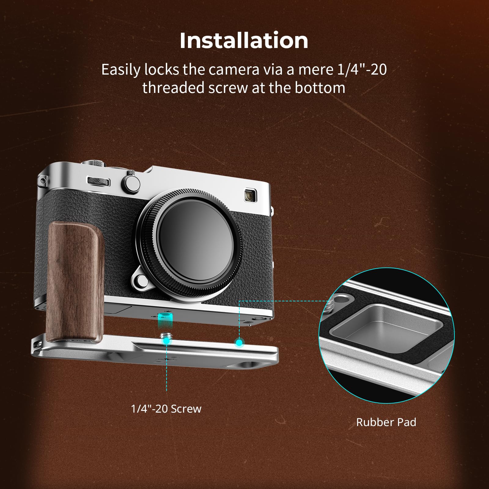 smallrig-6236-ebenholz-l-griff-silber-f-r-fujifilm-x-e5-arca-swiss image 2