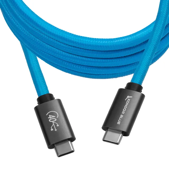 kondor-blue-thunderbolt-4-usb4-typ-c-kabel-40g-100w-datenkabel image 1