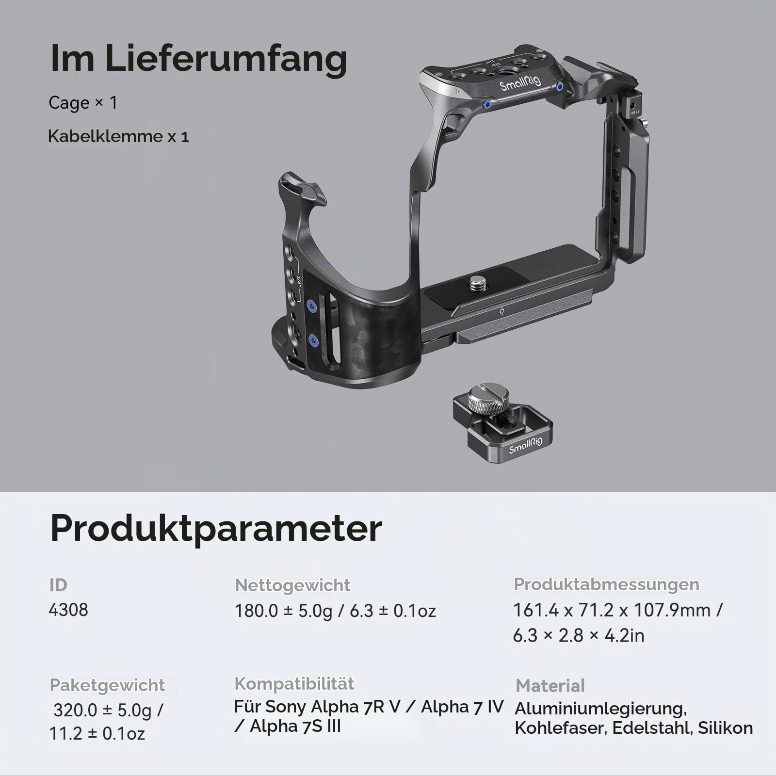 smallrig-4308-cage-kit-mit-kabelklemme-f-r-sony-alpha-7r-v-7-iv-7s-iii-kamera-ca image 8