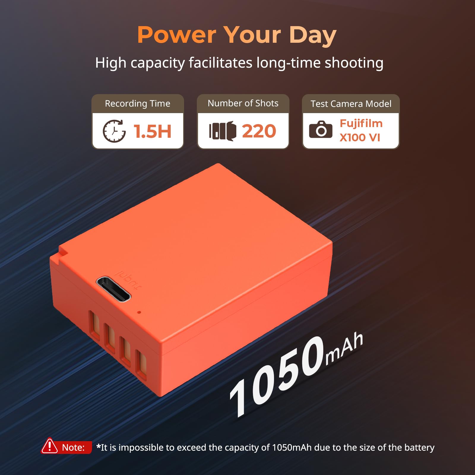 smallrig-np-w126s-usb-c-kamera-akku-1050mah-f-r-fujifilm-2-5h-vollladung image 2