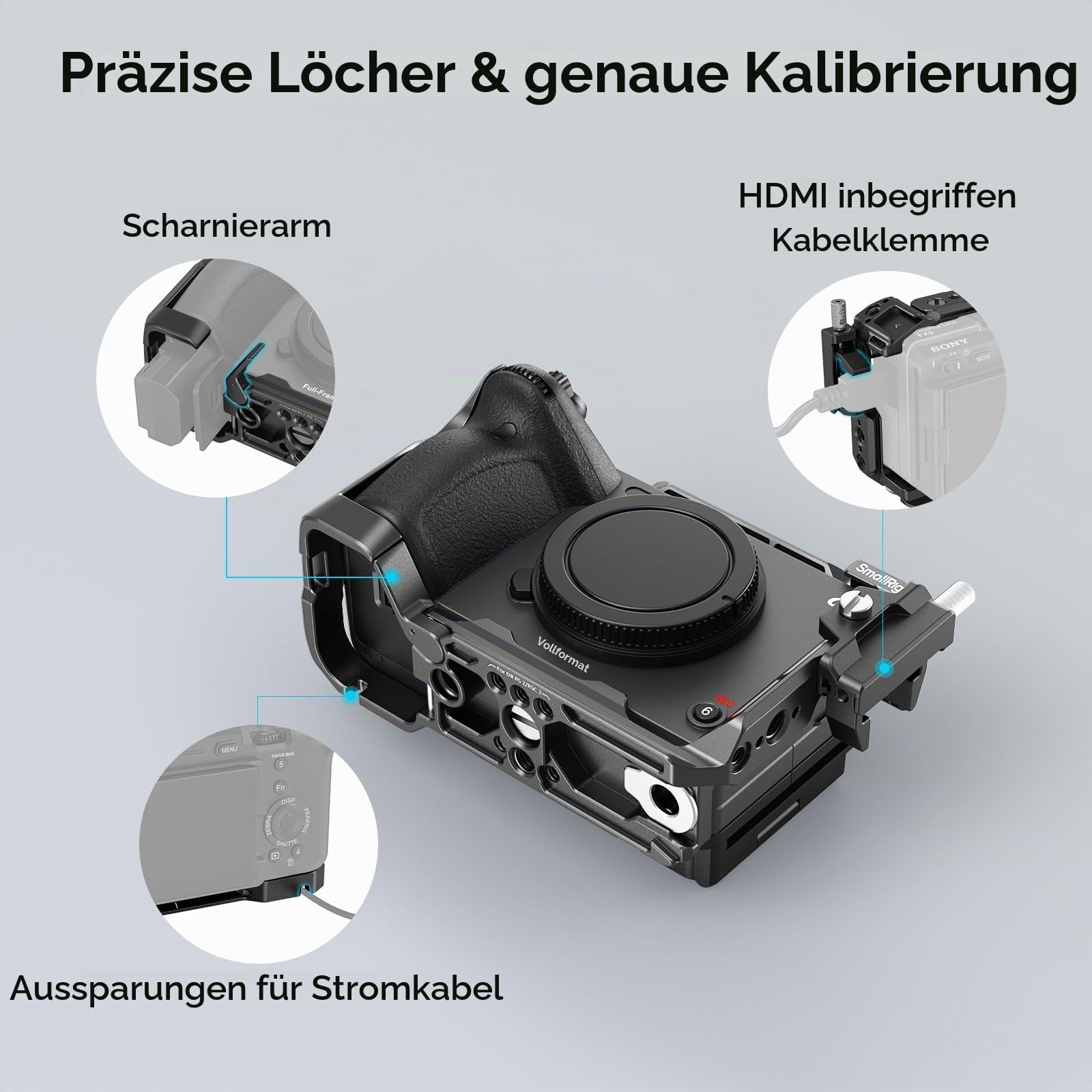 smallrig-4183b-cage-f-r-sony-fx30-fx3-kamerak-fig-mit-hdmi-kabelklemme-und-nato- image 5