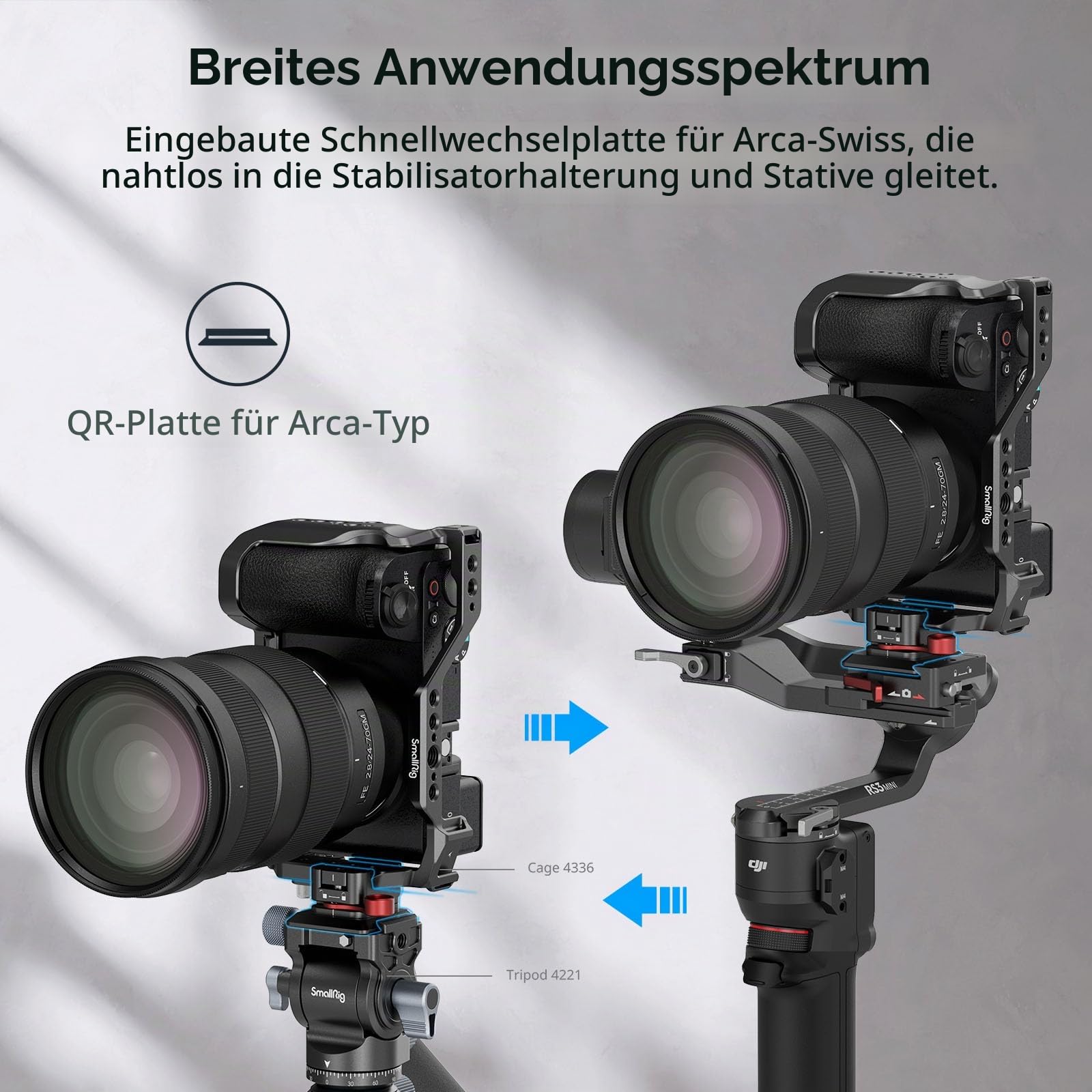 smallrig-md4857-nato-klemme-auf-schnellwechselplatte-f-r-arca-swiss image 6