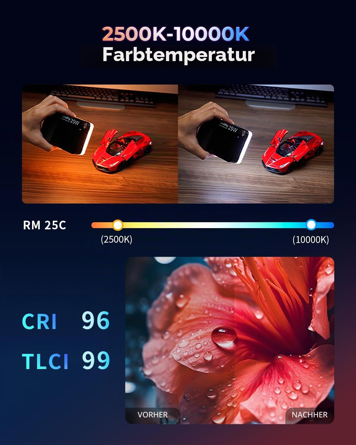 smallrig-rm-25c-mini-led-rgb-videoleuchte-5357-25w-2500k-10000k-mit-akku-und-mag image 3