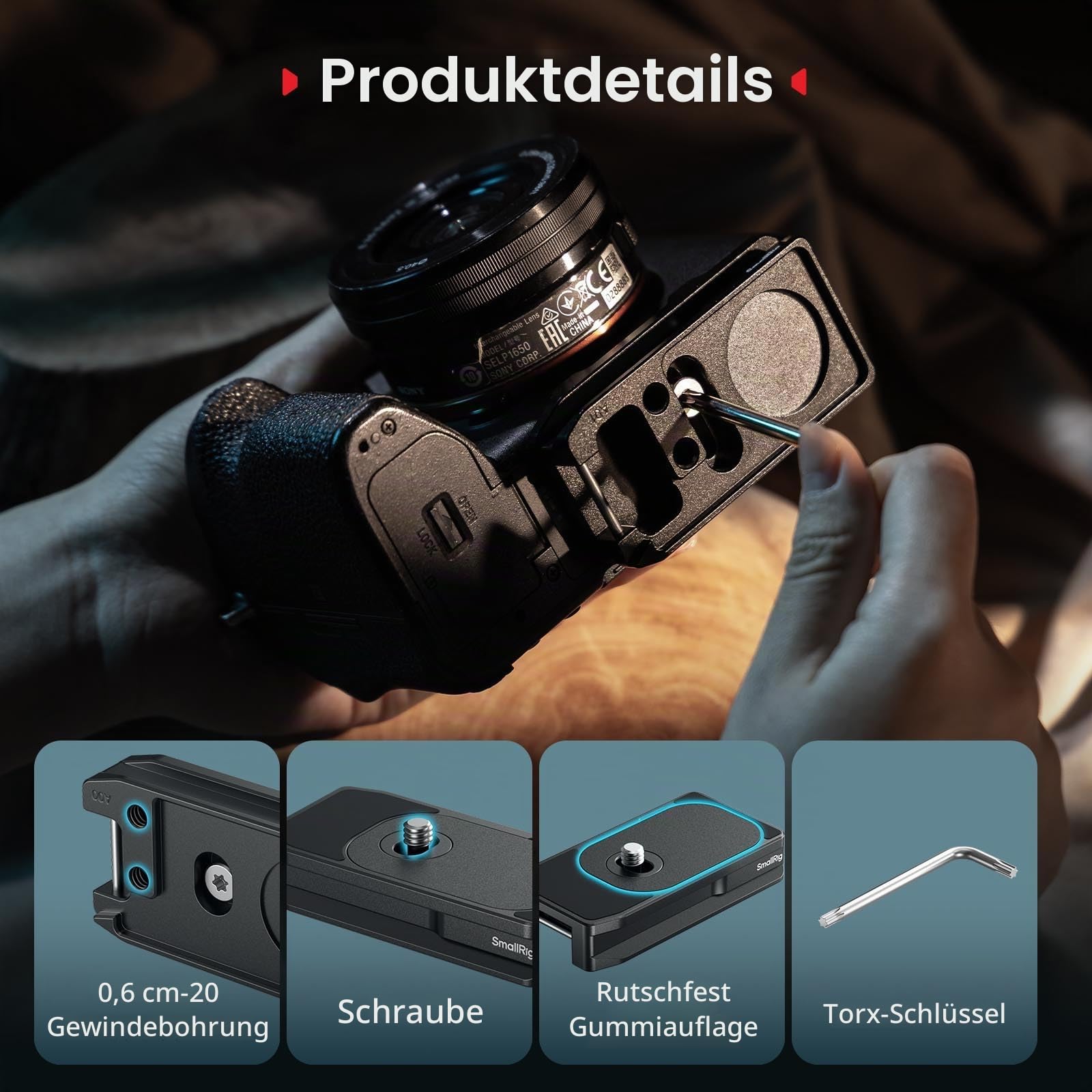 smallrig-universal-montageplatte-md5422-mit-airtag-smarttag2-fach-und-arca-f-r-s image 7