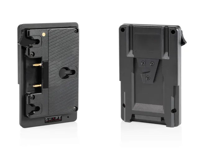 shape-gold-mount-auf-v-mount-regulated-battery-converter-akku-adapterplatte image 1