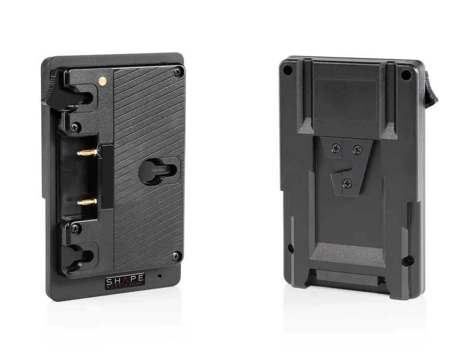 shape-gold-mount-auf-v-mount-regulated-battery-converter-akku-adapterplatte image 1