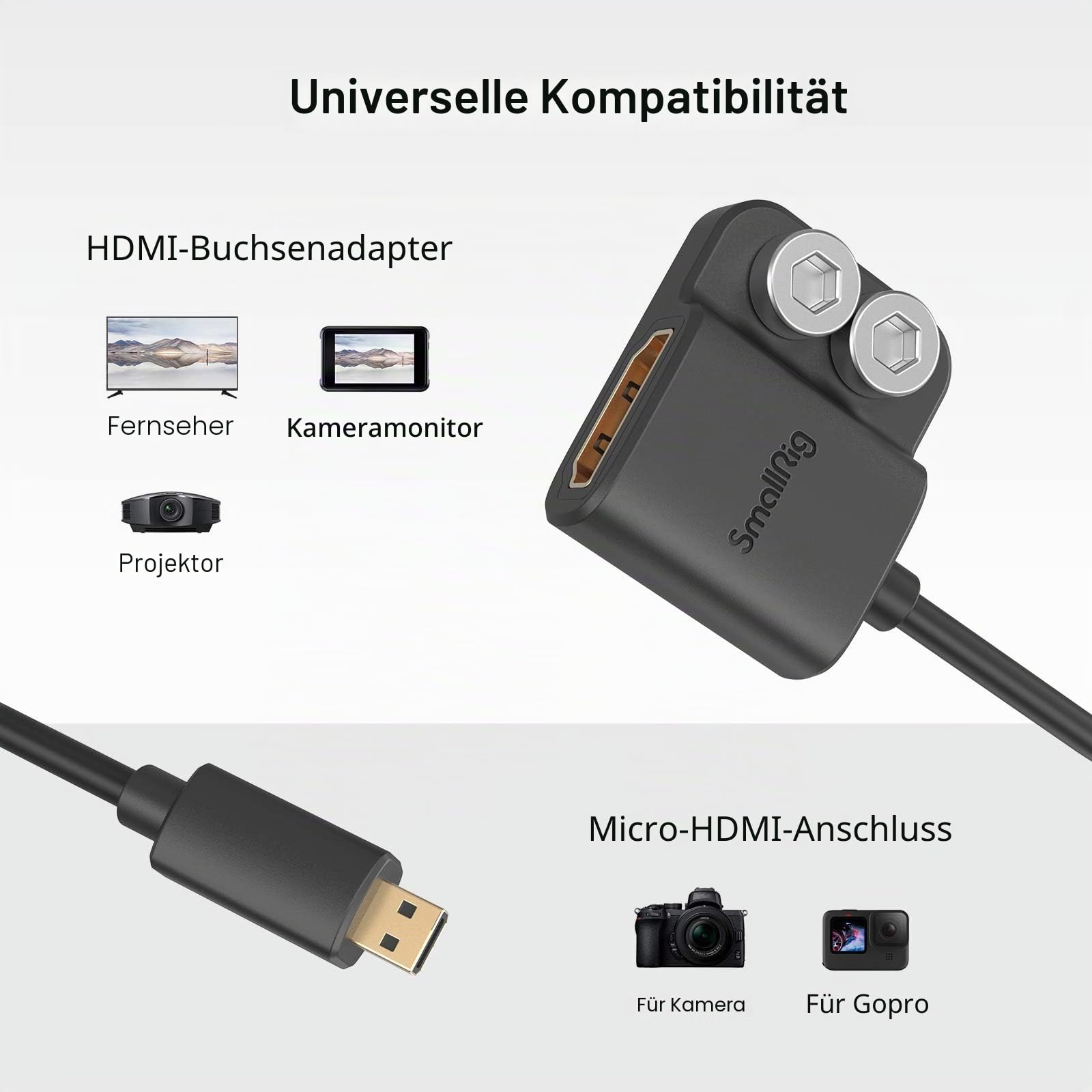 smallrig-4k-hdmi-kabeladapter-typ-d-auf-a-14cm-4k-60hz image 3