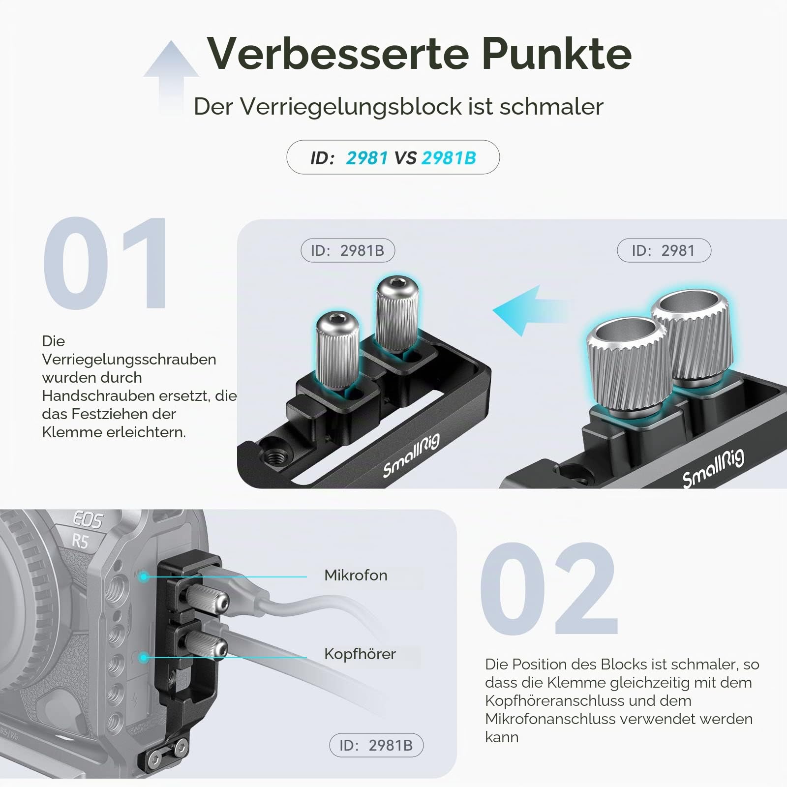 smallrig-2981b-kabelklemme-mit-usb-c-schutz-f-r-eos-r5-r6-cage-2982 image 3