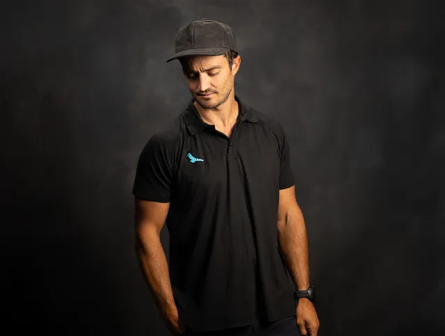 kondor-blue-polo-shirt-stretch-athletic-polo-schwarz image 1