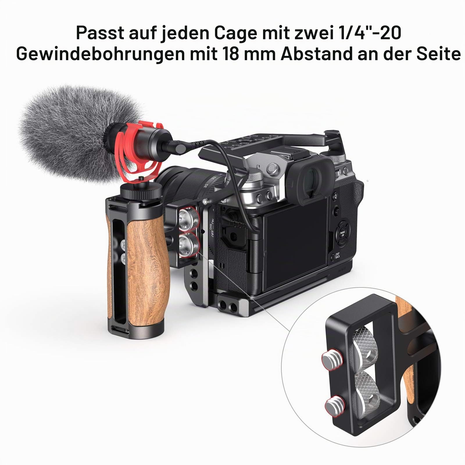 smallrig-2913-wooden-mini-seitengriff-mit-1-4-20-schrauben-und-palisandergriff image 4