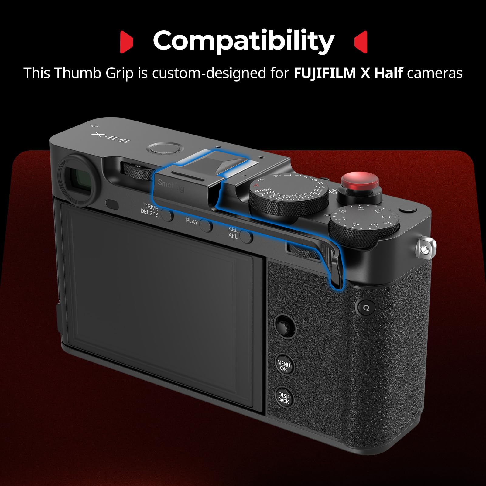 smallrig-5452-thumb-grip-mit-hot-shoe-cover-f-r-fujifilm-x-e5-schwarz image 3