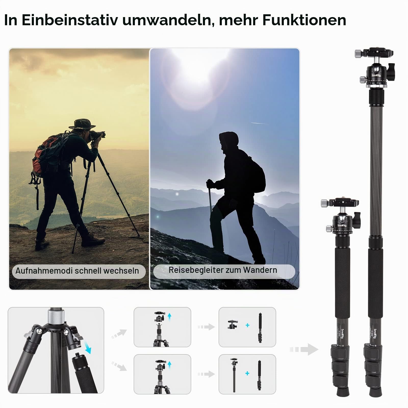 smallrig-4059-carbon-stativ-mit-mittels-ule-360-kugelkopf-und-einbeinstativ-12kg image 5