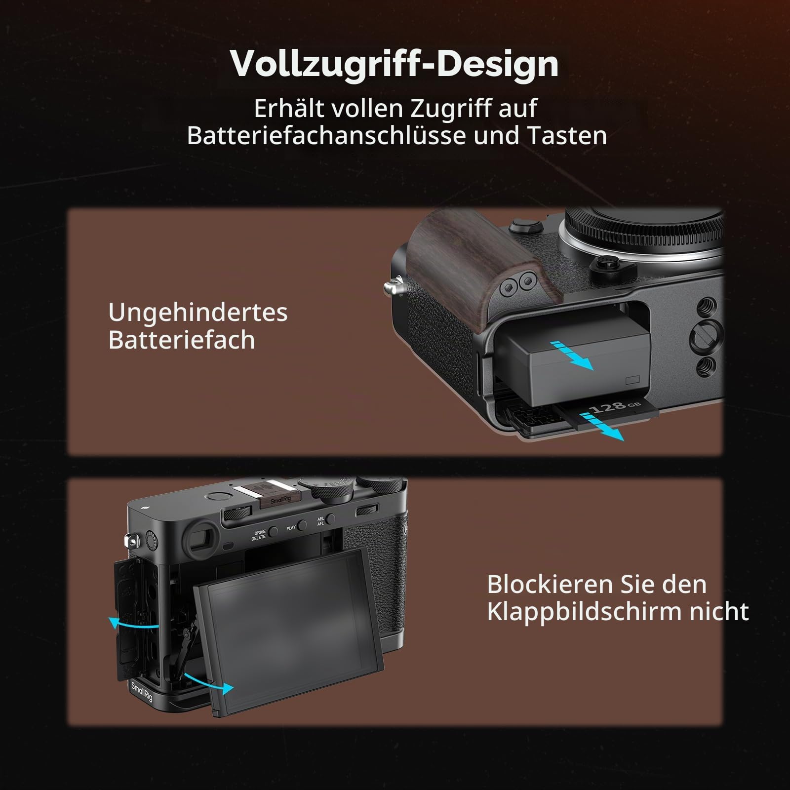 smallrig-6237-ebenholz-l-griff-schwarz-f-r-fujifilm-x-e5-mit-arca-platte image 6