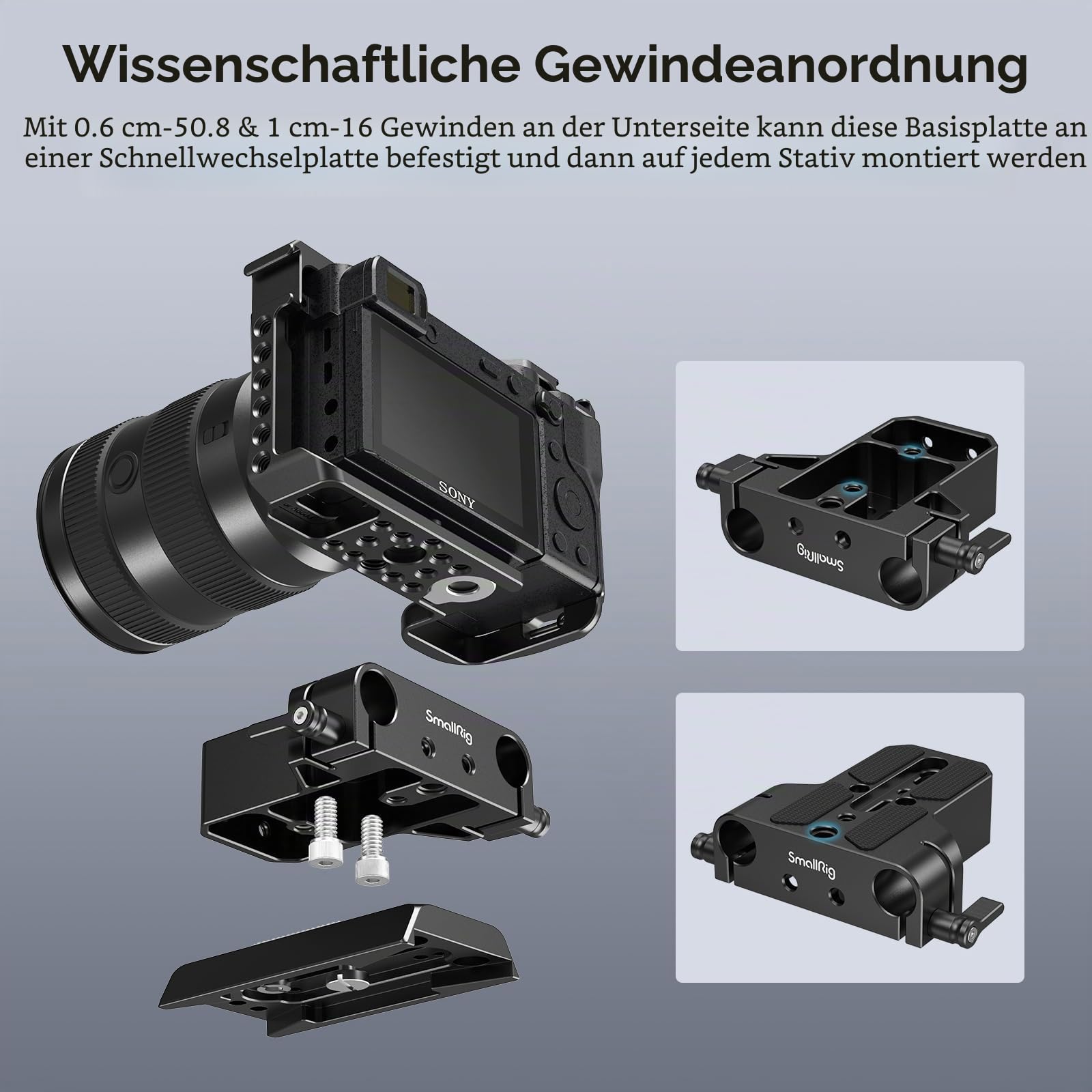 smallrig-1674-kamera-grundplatte-mit-15mm-rod-klemme image 4