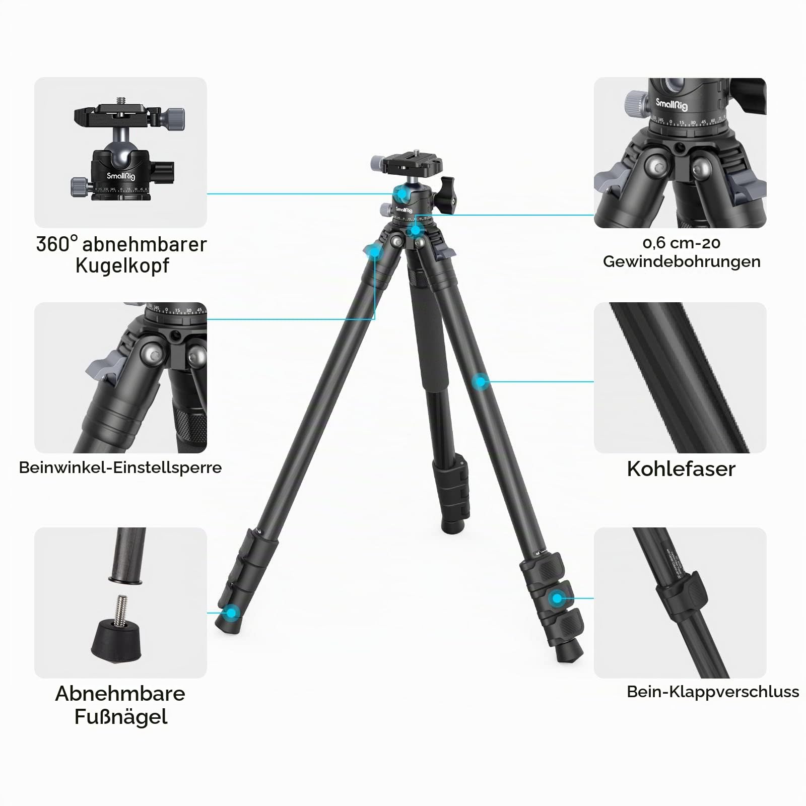 smallrig-4060-freerover-carbon-stativ-mit-einbeinstativ-und-360-kugelkopf-bis-10 image 2