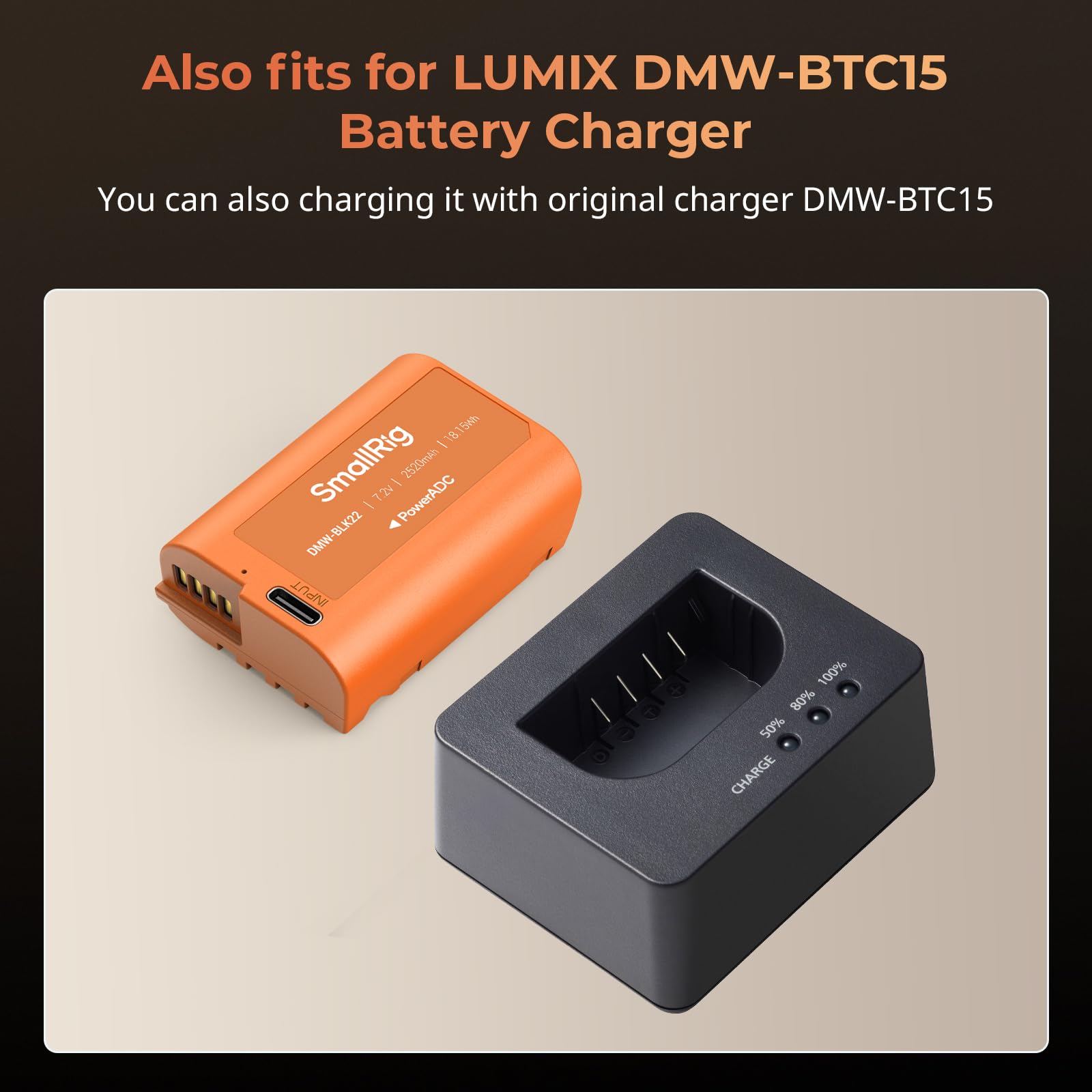 smallrig-4979-camera-battery-dmw-blk22-2520mah-usb-c-f-r-panasonic-lumix image 7